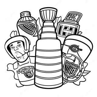 Pagina Da Colorare Del Campionato Della Stanley Cup Emozionante 78609-20970