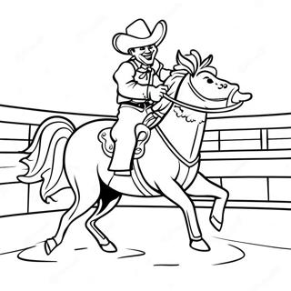 Pagina Da Colorare Clown Del Rodeo In Azione 79000-21283