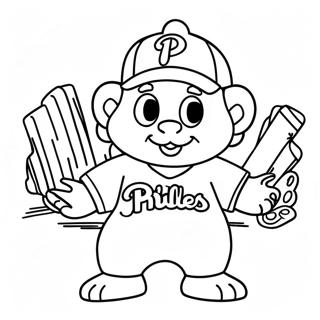 Mascotte Phillies Carina Pagina Da Colorare 79125-21370