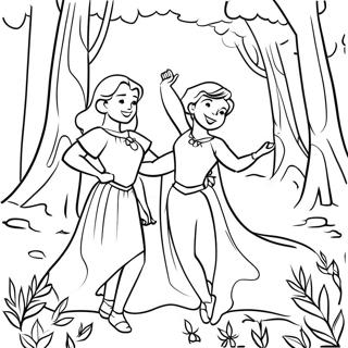 Diana E Roma In Una Foresta Magica Pagina Da Colorare 79153 21398