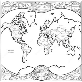 Pagina Da Colorare Della Mappa Geografica Interattiva 79902-21970