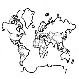 Pagina Da Colorare Della Mappa Geografica Interattiva 79902-21972