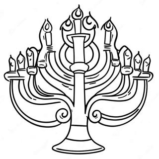 Pagina Da Colorare Della Menorah Colorata 79924-21978