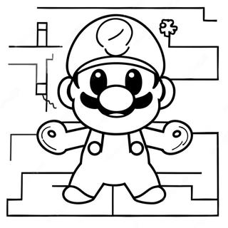 8 Bit Mario Pagine Da Colorare