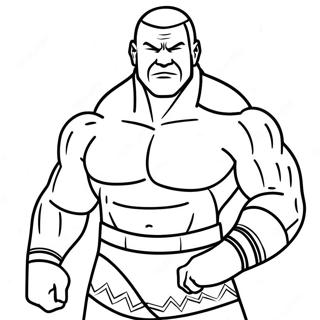 Pagina Da Colorare Della Mossa Potente Del Lottatore Wwe 80670-22565
