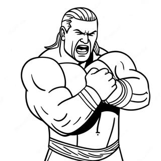 Pagina Da Colorare Della Mossa Potente Del Lottatore Wwe 80670-22566