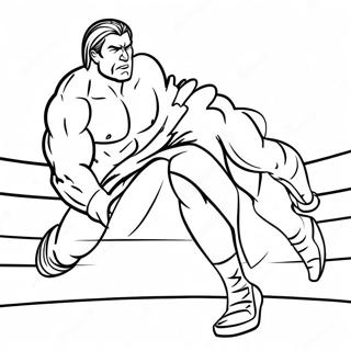 Pagina Da Colorare Della Mossa Potente Del Lottatore Wwe 80670-22567