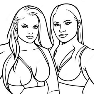 Pagina Da Colorare Del Team Di Diva Wwe 80671-22570