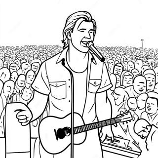 Pagina Da Colorare Della Scena Del Concerto Di Morgan Wallen 80749-22632