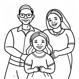 Pagina Da Colorare Di Una Famiglia Multiculturale 81031-22845