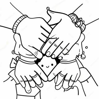 Pagina Da Colorare Di Bambini Diversi Che Si Tengono Per Mano 81032-22852