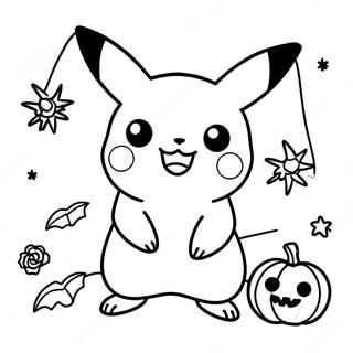 Pagina Da Colorare Di Pikachu Per Halloween 81414-23136