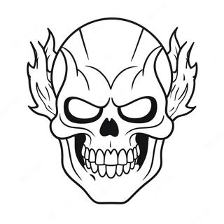 Maschera Di Teschio Di Ghost Rider Da Colorare 81444-23172