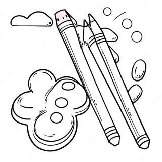 Pagina Da Colorare Della Matita E Della Gomma Divertenti 81570-23262