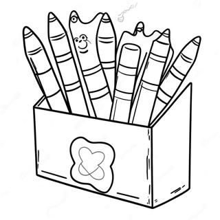 Pagina Da Colorare Con Una Scatola Di Pastelli Fantasiosa 81571-23265