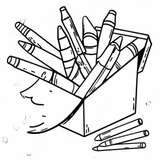 Pagina Da Colorare Con Una Scatola Di Pastelli Fantasiosa 81571-23266