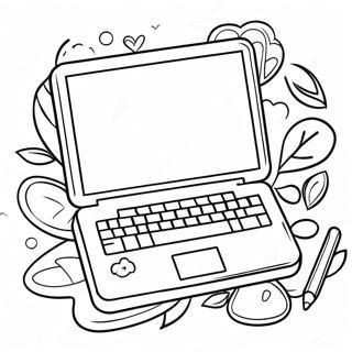 Pagina Da Colorare Con Un Carino Quaderno E Adesivi 81572-23271