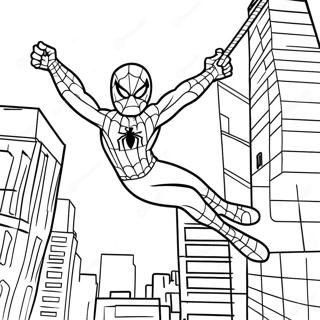 Spiderman Che Dondola Per La Citta Da Colorare 81673-23339