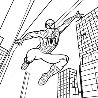 Spiderman Che Dondola Per La Citta Da Colorare 81673-23340