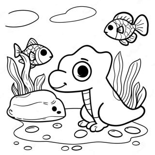 Pagina Da Colorare Della Vita Nel Laghetto 82109 23675