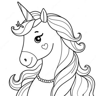 Principessa Unicorno Pagine Da Colorare