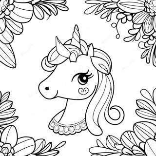 Pagina Da Colorare Della Principessa Unicorno Scintillante 82882-24305