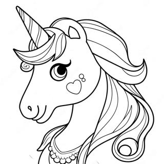 Pagina Da Colorare Della Principessa Unicorno Scintillante 82882-24306