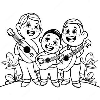 Famiglia Di Cocomelon Che Canta Insieme Da Colorare 8290-2787