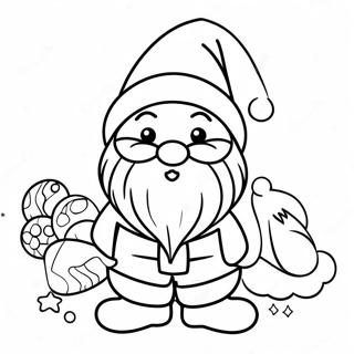 Pagina Da Colorare Del Gnomi Di Natale Festivo 83701-24952