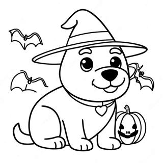 Cane Di Halloween Pagine Da Colorare