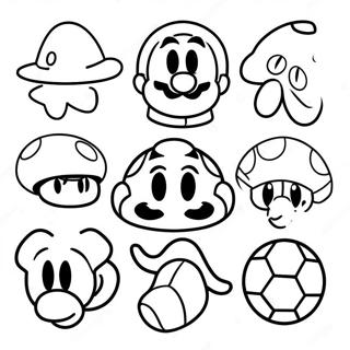 Pagina Da Colorare Dei Personaggi Colorati Di Super Mario 84726-25750