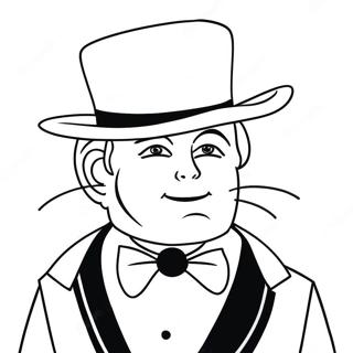 Pagina Da Colorare Di Tuxedo Sam Con Un Cappello 84906-25900