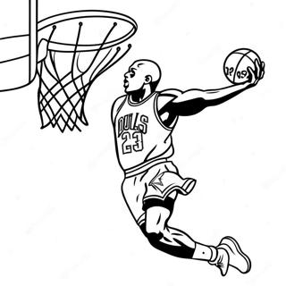 Pagina Da Colorare Di Michael Jordan Che Schiaccia 85058-26094