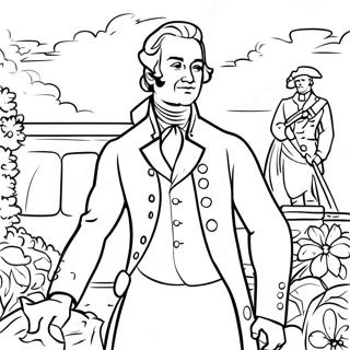 Pagina Da Colorare Di Alexander Hamilton In Azione 85494-26435