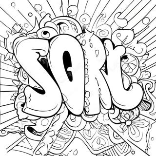 Pagina Da Colorare Graffiti Parolacce 86233-27007
