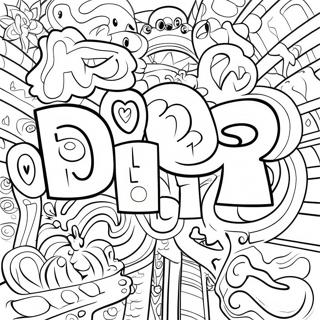 Graffiti Parolacce Pagine da Colorare