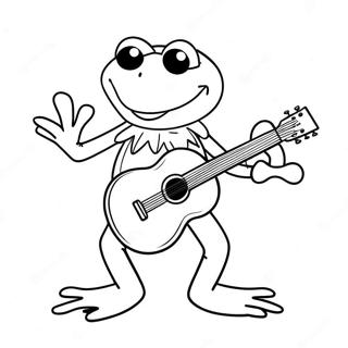 Pagina Da Colorare Di Kermit La Rana Che Suona La Chitarra 86285-27049