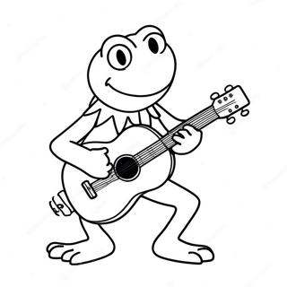 Pagina Da Colorare Di Kermit La Rana Che Suona La Chitarra 86285-27050