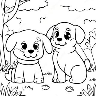 Cuccioli Giocosi Nel Parco Da Colorare 86440-27200