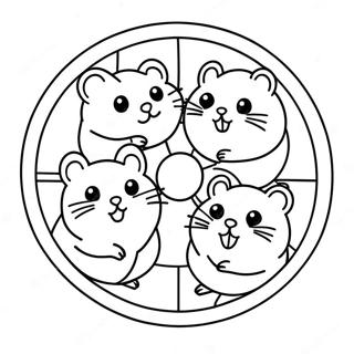 Hamster Adorabili Su Una Ruota Da Colorare 86442-27206