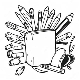 Pagina Da Colorare Dei Materiali Artistici Colorati Di Quarta Elementare 86699 27381