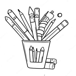 Pagina Da Colorare Dei Materiali Artistici Colorati Di Quarta Elementare 86699 27382