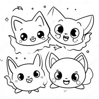Pagina Da Colorare Dei Pipistrelli Kawaii Giocosi 86752 27425