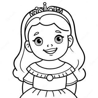 Pagina Da Colorare Della Principessa Adorabile 87030-27633