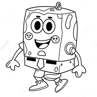 Pagina Da Colorare Di Spongebob In Costume Spettrale 87107-27694