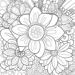 Pagina Da Colorare Dei Fiori Delle Arti A Punti Creative Pagine Da Colorare