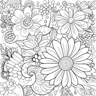 Pagina Da Colorare Dei Fiori Delle Arti A Punti Creative Pagine Da Colorare