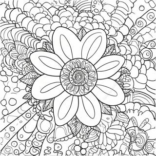 Pagina Da Colorare Dei Fiori Delle Arti A Punti Creative Pagine Da Colorare
