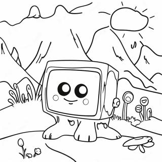 Pagina Da Colorare Di Wubbox In Un Paesaggio Divertente 87519-28012