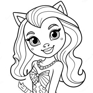 Pagina Da Colorare Di Clawdeen Wolf Di Monster High 87875-28282